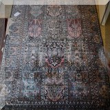 D18.  Hand knotted silk rug. 3' x 4'10” 